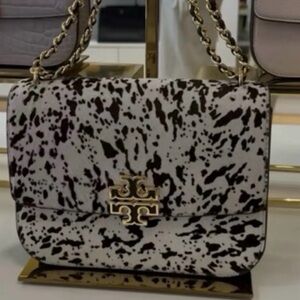 Tory Burch Light Neutral Black (Cow Bag) Crossbody and Shoulder Bag